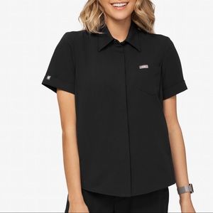 Figs Black Pilar Scrub Top